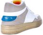 Philippe Model Lyon Sneakers Gerecycled Leer Wit Lichtblauw Oranje Multicolor Heren - Thumbnail 11