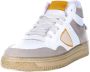 Philippe Model Lyon Sneakers Gerecycled Leer Wit Lichtblauw Oranje Multicolor Heren - Thumbnail 14