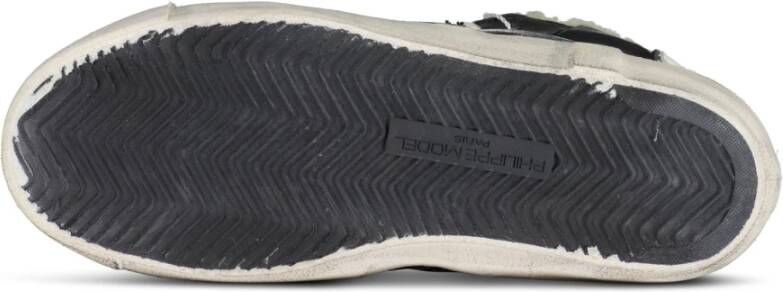 Philippe Model Zwarte High Top Sneakers met Distressed Details Black Heren - Foto 13