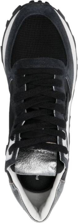 Philippe Model Stijlvolle zwarte sneakers met 4 5 cm hak Zwart Dames