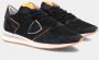 Philippe Model Effen Patroon Leren Sneakers voor Heren Zwart Heren - Thumbnail 6