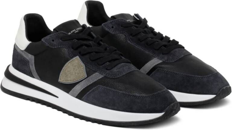 Philippe Model Zwarte Tropez 2.1 Kalfssuède Sneakers Zwart Heren