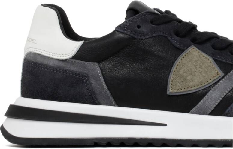 Philippe Model Zwarte Tropez 2.1 Kalfssuède Sneakers Zwart Heren