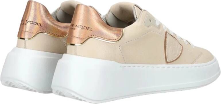 Philippe Model Stijlvolle Sneakers Beige Dames