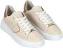 Philippe Model Nude leren sneaker met metallic details Beige Dames - Thumbnail 29