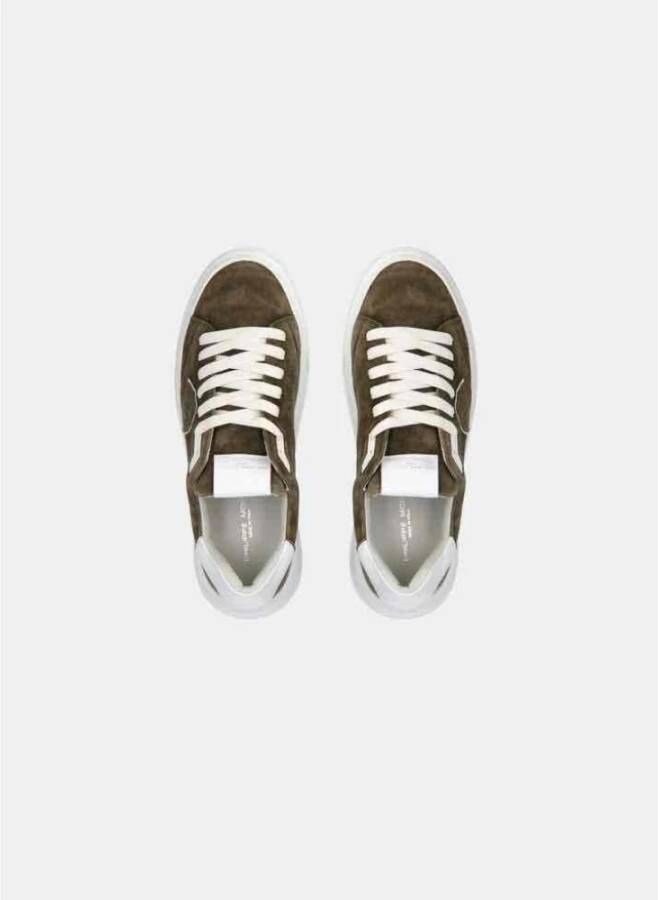 Philippe Model Stijlvolle Sneakers voor Mannen en Vrouwen Groen Heren
