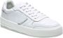 Philippe Model Witte Sneakers met Logo Patch en Contrasterende Hiel White - Thumbnail 45