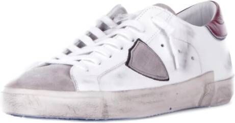 Philippe Model Suède Logo Sneakers Rubberen Zool