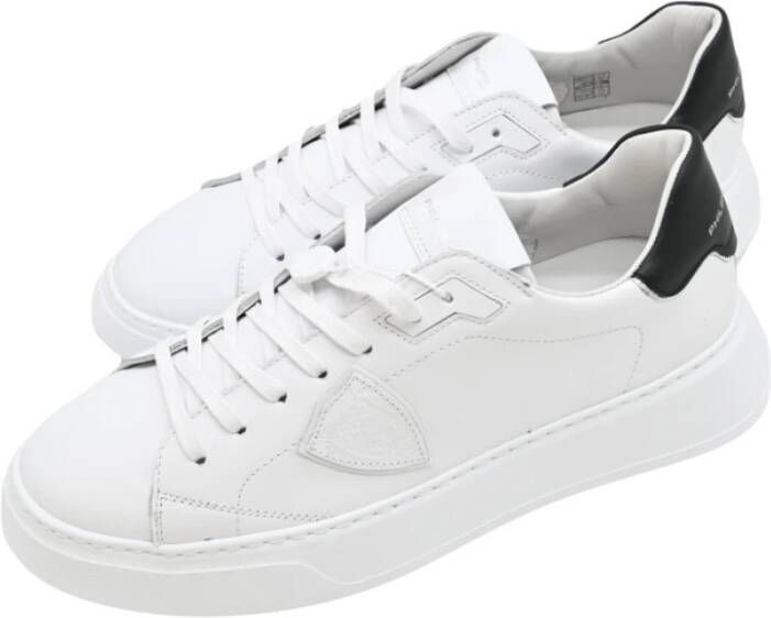 Philippe Model Temple Low Sneakers in Wit Zwart Multicolor Heren