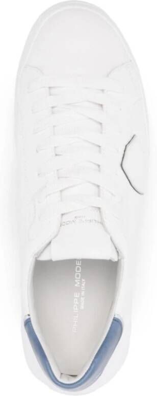 Philippe Model Witte en blauwe sneakers White Heren
