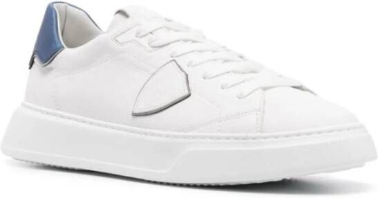 Philippe Model Witte en blauwe sneakers White Heren