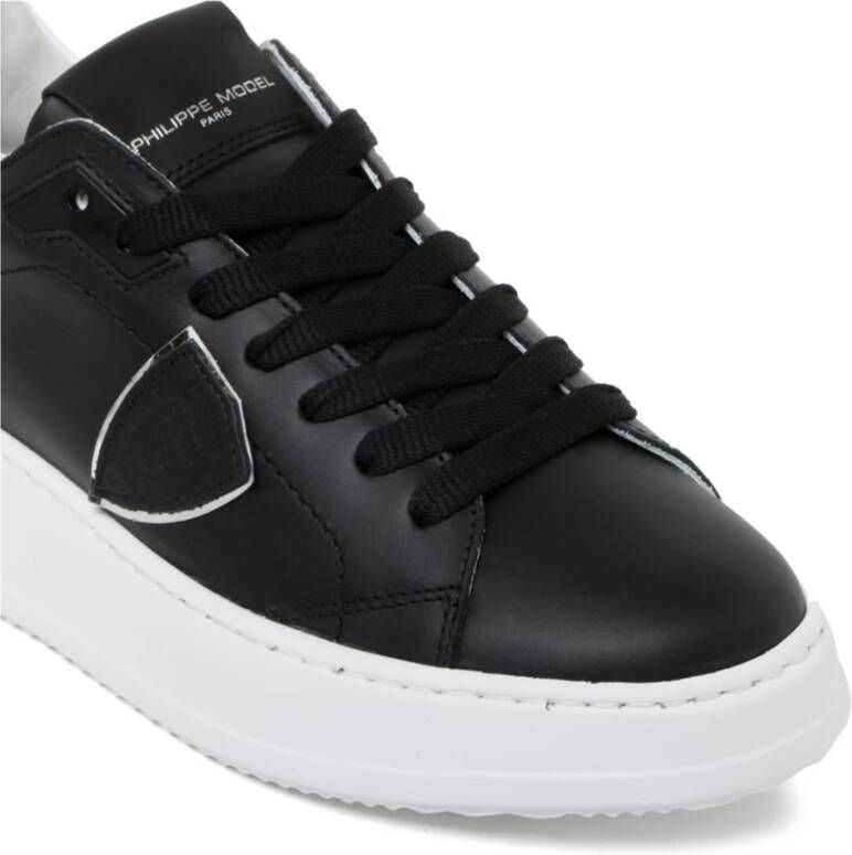 Philippe Model Trendy Leren Sneakers voor Vrouwen Black Dames