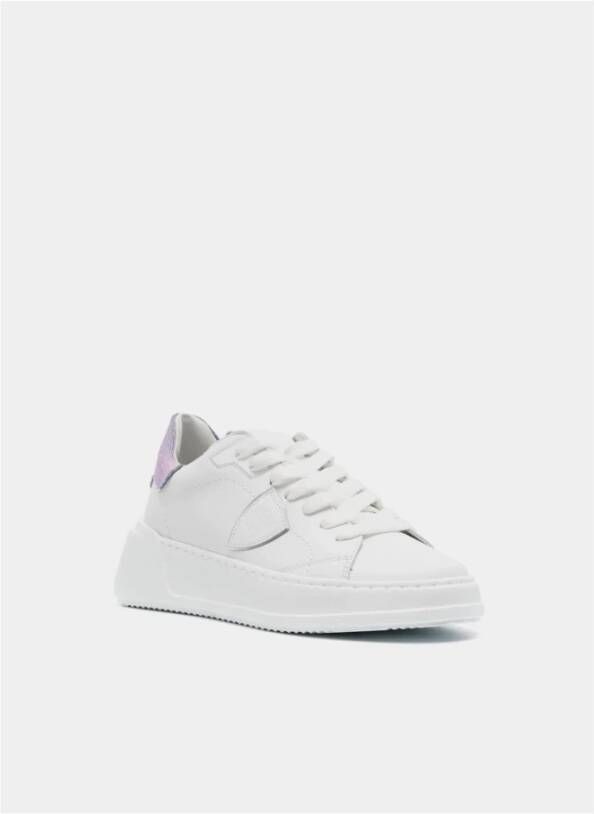 Philippe Model Lage Leren Sneakers voor Vrouwen White Dames