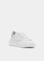 Philippe Model Witte+Lichtblauwe Sneakers met Metallic Accenten White Dames - Thumbnail 25