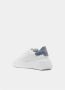 Philippe Model Witte+Lichtblauwe Sneakers met Metallic Accenten White Dames - Thumbnail 26