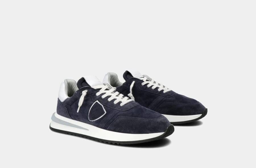 Philippe Model Tropez 2.1 Daim Lage Sneakers Blauw Heren