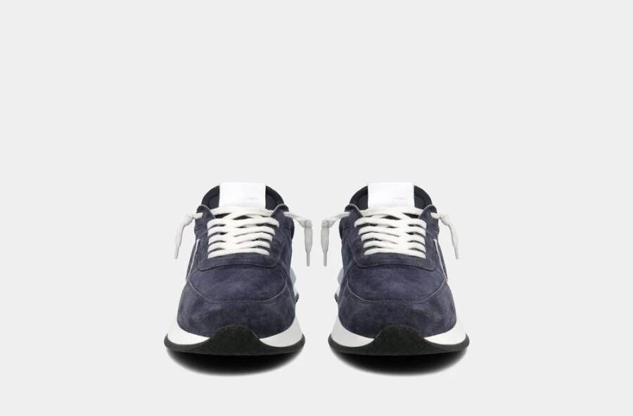 Philippe Model Tropez 2.1 Daim Lage Sneakers Blauw Heren