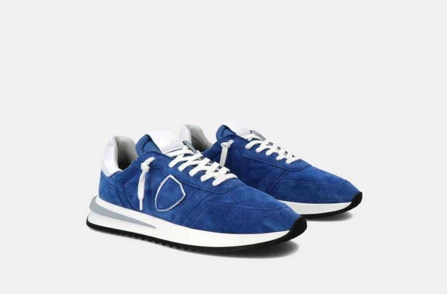 Philippe Model Tropez 2.1 Daim Lage Sneakers Blauw Heren