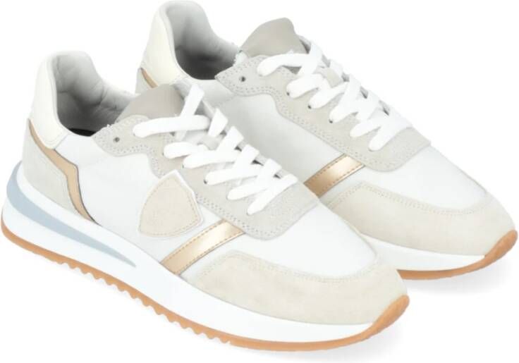 Philippe Model Tropez 2.1 Mondial Sneaker in wit met platina details White Dames