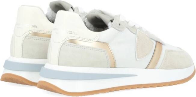 Philippe Model Tropez 2.1 Mondial Sneaker in wit met platina details White Dames