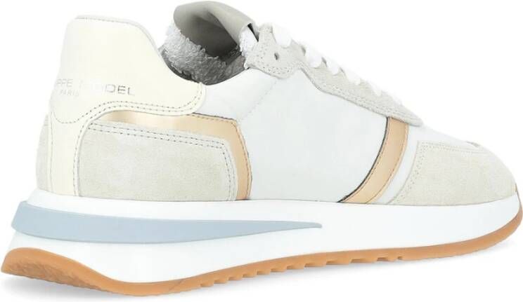 Philippe Model Tropez 2.1 Mondial Sneaker in wit met platina details White Dames