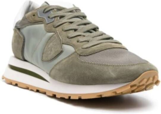 Philippe Model Tropez Leren Sneakers Mannen Green Heren