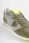 Philippe Model Groene Noos Sneakers met Contrasterend Hiel Detail Green Heren - Thumbnail 13