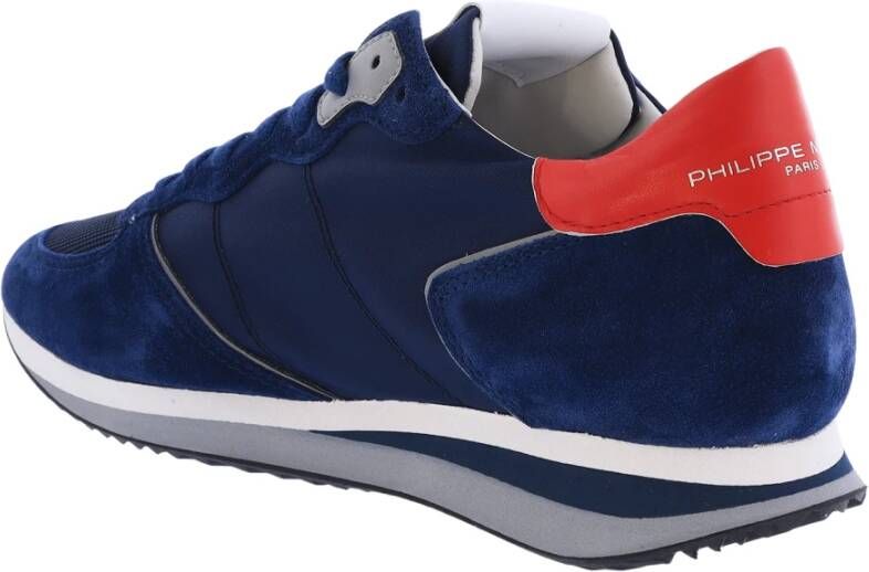 Philippe Model Stijlvolle lage sneakers voor heren Blauw Heren