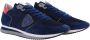 Philippe Model Blauw Rood Nylon Leren Sneakers voor Heren Blue Heren - Thumbnail 7