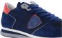 Philippe Model Blauw Rood Nylon Leren Sneakers voor Heren Blue Heren - Thumbnail 8