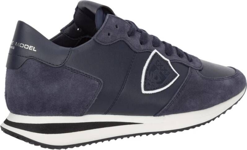 Philippe Model Trendy Leren Veterschoenen Blauw Dames