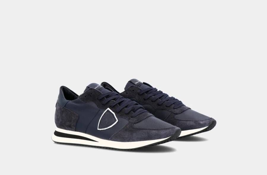 Philippe Model Trpx Veau Sneakers Stijlvol en Comfortabel Blauw Heren