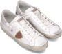 Philippe Model Unieke witte leren sneakers met roze python detail - Thumbnail 2