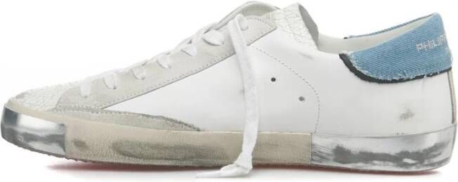 Philippe Model Vernielde Logo Sneakers White Heren