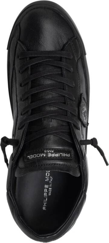 Philippe Model Vetersluiting Effen Sneakers Black Heren