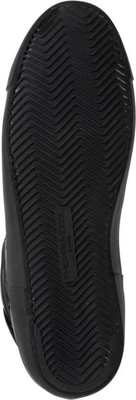 Philippe Model Vetersluiting Effen Sneakers Black Heren