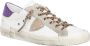 Philippe Model Logo Sneakers Leren Rubberen Zool Regular Fit Multicolor Dames - Thumbnail 11