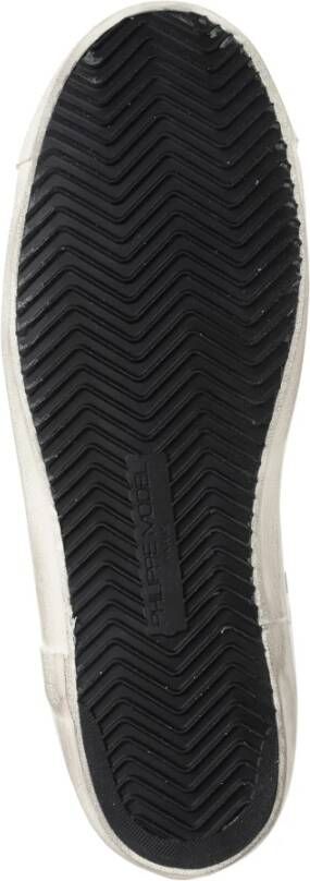 Philippe Model Vintage Distressed Lace-Up Sneakers White Dames