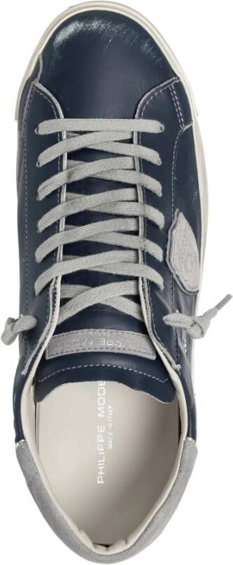 Philippe Model Vintage Distressed Sneakers Blue Heren