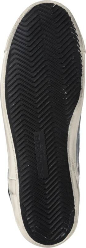 Philippe Model Vintage Distressed Sneakers Blue Heren