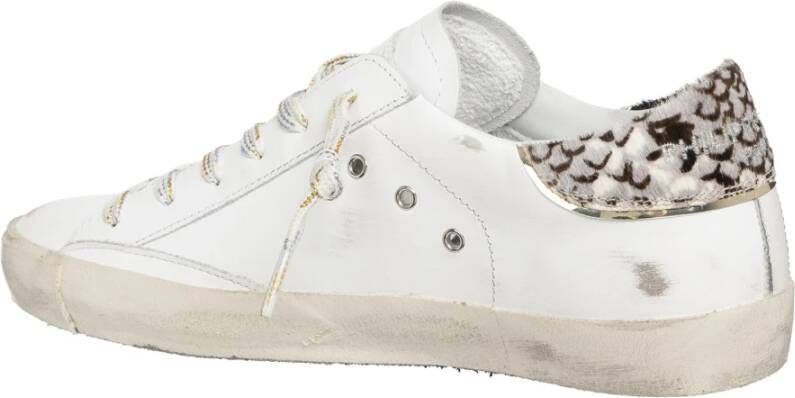 Philippe Model Vintage Distressed Sneakers White Dames