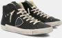 Philippe Model Zwarte High Top Sneakers met Distressed Details Black - Thumbnail 4