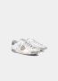 Philippe Model Witte Leren Sneaker met Gebruikte Effectdetails White Dames - Thumbnail 6