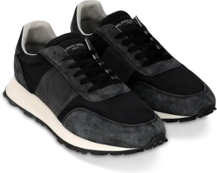Philippe Model Vintage Lage Sneakers Zwart Black Heren