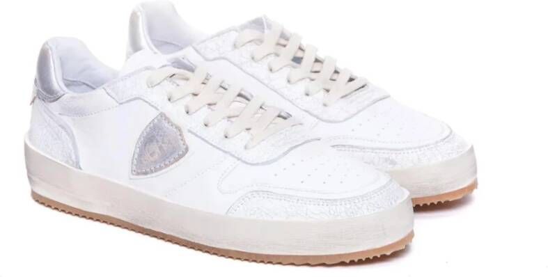 Philippe Model Vintage Leren Sneakers White Heren