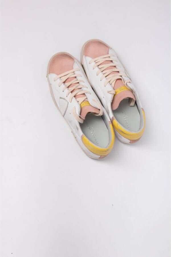 Philippe Model Vintage Mixage Lage Dames Sneakers Roze Geel Multicolor Dames