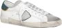 Philippe Model Witte Sneakers Logo Suède Rubberen Zool White Heren - Thumbnail 9
