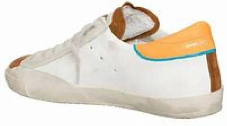 Philippe Model Vintage Skate-Geïnspireerde Leren Sneakers White Heren