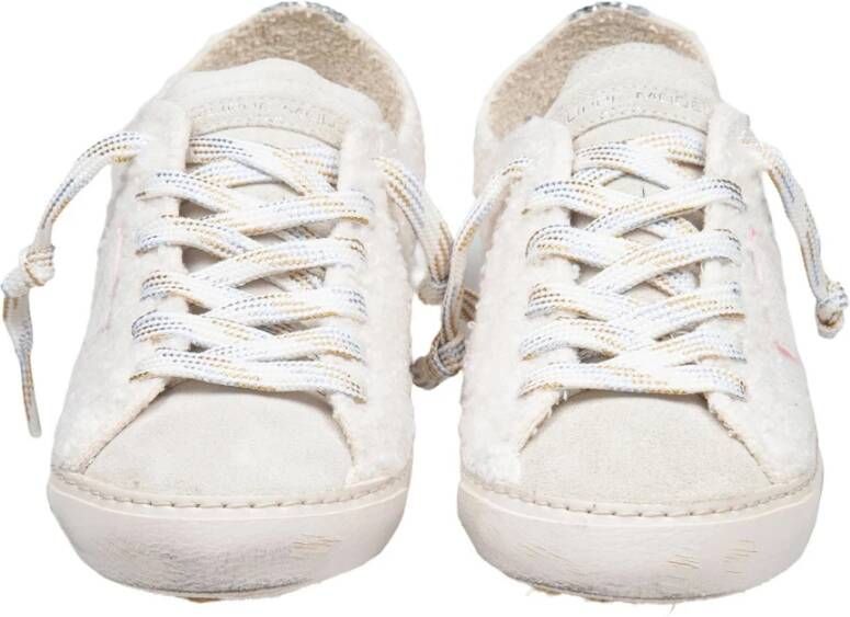 Philippe Model Vintage Teddy Sneakers Ivoor Zilver White Dames