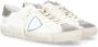 Philippe Model Vintage Witte Lederen Sneaker met Groene Hak White Heren - Thumbnail 2